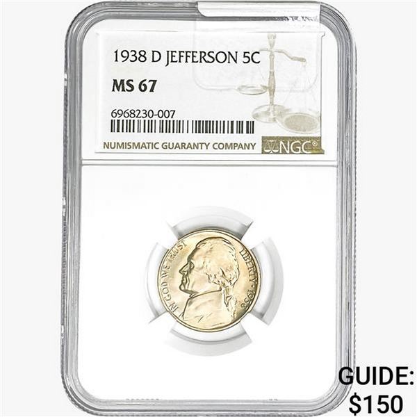 1938-D Jefferson Nickel NGC MS67