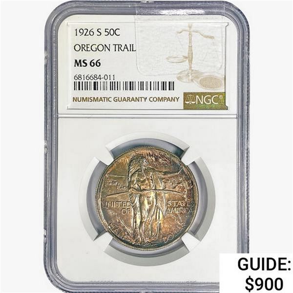 1926-S Oregon Trail Half Dollar NGC MS66