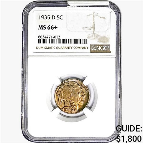 1935-D Buffalo Nickel NGC MS66+