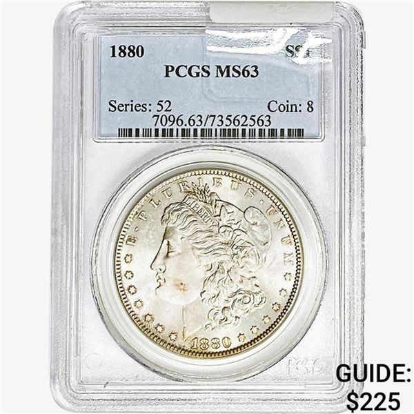 1880 Morgan Silver Dollar PCGS MS63