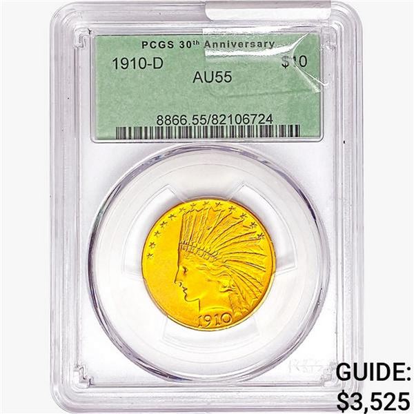 1910-D $10 Gold Eagle PCGS AU55