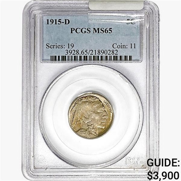1915-D Buffalo Nickel PCGS MS65