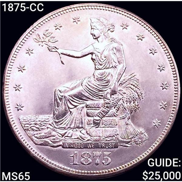 1875-CC Silver Trade Dollar GEM BU