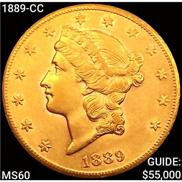 1889-CC $20 Gold Double Eagle UNCIRCULATED