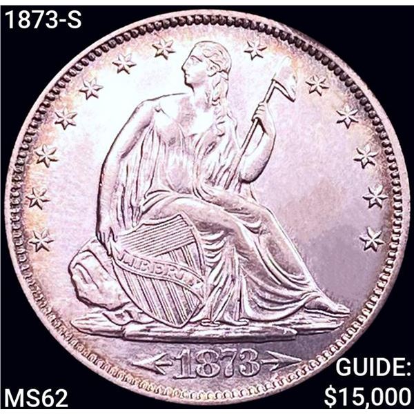 1873-S Seated Liberty Half Dollar UNCIRCULATED