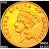 Image 1 : 1860 $3 Gold Piece UNCIRCULATED