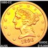 Image 1 : 1880-CC $5 Gold Half Eagle HIGH GRADE