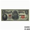 Image 1 : 1907 $5 "WOODCHOPPER" LEGAL TENDER USN UNC