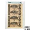 Image 1 : UNCUT 1864 $5 CSA CONFEDERATE NOTES PMG EF-45