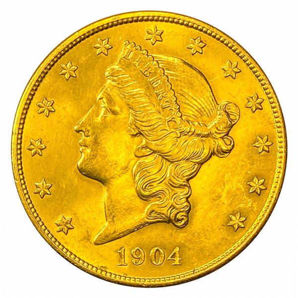 1904-S $20 Gold Double Eagle UNCIRCULATED