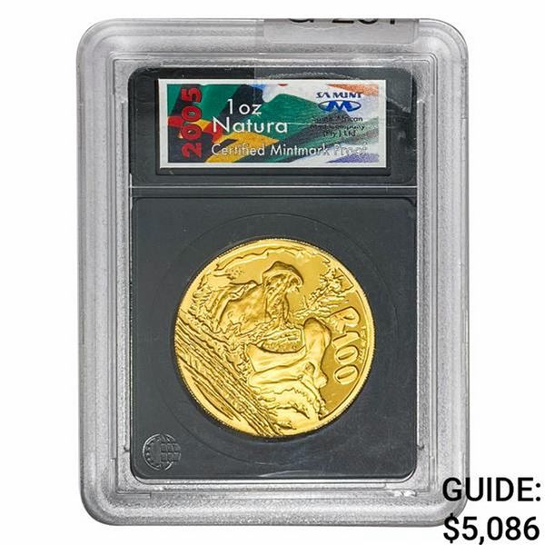 2005 1oz South Africa R100 GEM PROOF