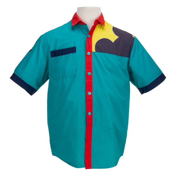 An Outdoor Vending Cast Member Shirt & Visor.