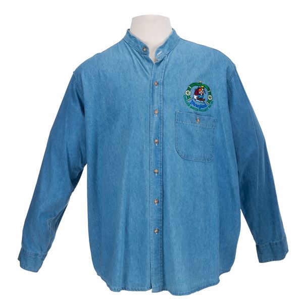 A Disneyland Chilled Water Project Button-Down Shirt.