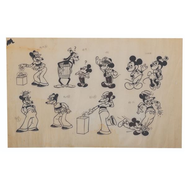 A Sheet of Disneyland Security Manual Drawings.