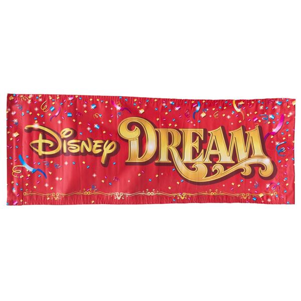 A Disney Dream Cruise Ship Banner.