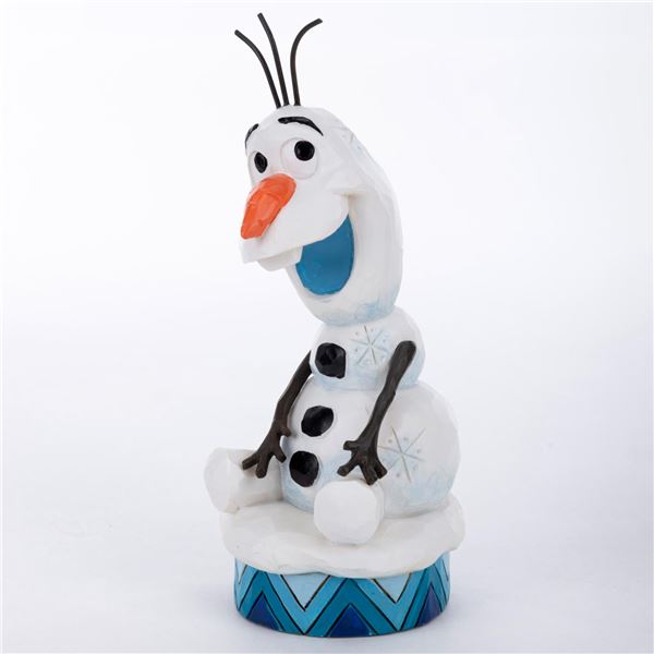 A Jim Shore Olaf "Silly Snowman" Personality Pose Figurine.