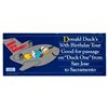 Image 1 : A Donald Duck 50th Birthday Flight Voucher.