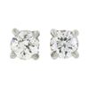 Image 1 : Antique Platinum .78 ctw Old European Diamond 4 Prong Basket Classic Stud Earrin