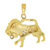 Image 5 : Vintage 14K Gold Detailed Textured Detailed Lion w/ Bezel Diamond Charm Pendant