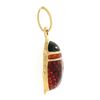 Image 3 : Vintage 18K Yellow Gold Red & Black Enamel Textured Puffed Ladybug Charm Pendant