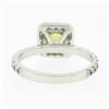 Image 9 : Platinum 1.74 ctw GIA Yellow Sapphire Solitaire w/ Diamond Accents Engagement Ri
