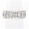Image 2 : Vintage Platinum 4.50 ctw 18 Marquise Prong Diamond Eternity Wedding Band Ring