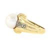 Image 6 : 14K Yellow Gold Large 12.58mm South Sea Pearl Ring w/ Baguette & Round Diamonds