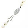 Image 6 : Vintage GIA Graduated Akoya Saltwater Pearl Necklace w/ 14k Gold Diamond Clasp