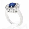Image 9 : NEW Platinum 3.06 ctw GIA Ceylon Round Blue Sapphire Brilliant Diamond Halo Ring