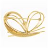 Image 3 : Vintage Carl Art Inc 14k Gold Modernist Wire Work & Pearl Dual Finish Bow Brooch