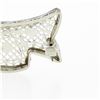Image 5 : Antique Art Deco 14k White Gold European Diamond Open Filigree Bow Pin Brooch