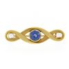 Image 1 : Antique Whiteside & Blank 14k Gold Montana Sapphire Natural Pearl Petite Brooch