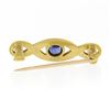 Image 3 : Antique Whiteside & Blank 14k Gold Montana Sapphire Natural Pearl Petite Brooch
