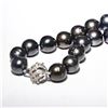 Image 3 : 12MM to 15MM Tahitian Cultured Pearl Necklace with 14K White Gold Clasp