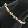 Image 6 : 10K Gold 6.75" Round Fancy Light Champagne Diamond "S" Link Line Tennis Bracelet