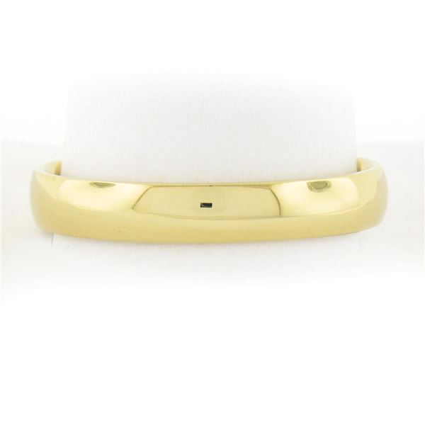 NEW Mens Classic 14K Yellow Gold 4mm Plain Dome Polished Wedding Band Ring