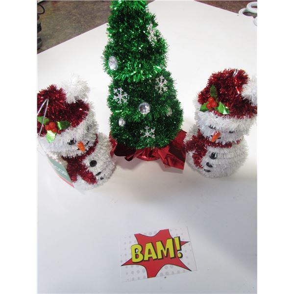 2 Snowman and 1 Tree set
