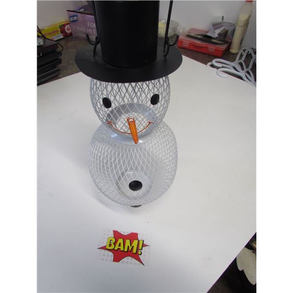 Hanging Wine Snowman