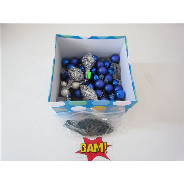 Blue And Silver Ornaments