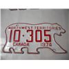 Image 3 : Pair of 1974 NWT Polar Bear License Plates