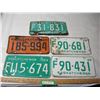 Image 1 : 5 1960's Sask License Plates