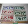 Image 1 : 6 1970's Sask License Plates