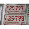 Image 2 : 6 1970's Sask License Plates