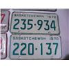 Image 3 : 6 1970's Sask License Plates