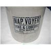Image 2 : Nap. Voyer Imporateur Stoneware Jug; Good Condition, 11" Tall