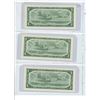 Image 2 : 1954 Canadian 1 Dollar Bills; Consecutive Serial #'s