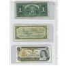 Image 2 : 1937, 1954, 1973 Canadian One Dollar Bills