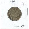 Image 1 : 1910 Canadian Silver 25 cent Coin