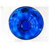 Image 2 : Blue glass bowl, gold accents
