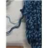 Image 3 : Partial crotcheted rug and rolls of wool - 35"x61"
